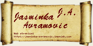 Jasminka Avramović vizit kartica